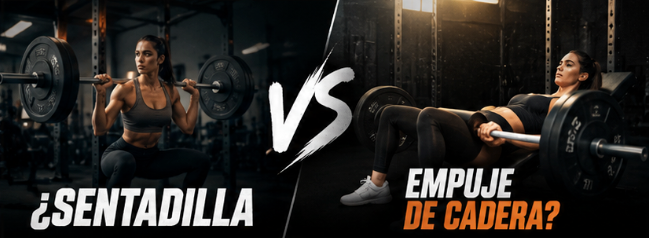 Sentadilla o empuje de cadera